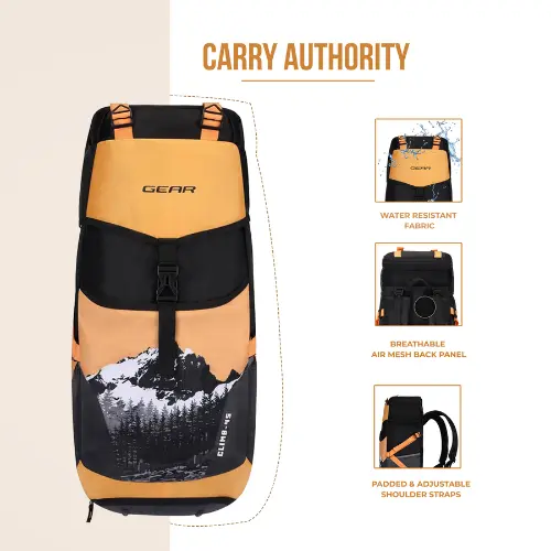 CLIMB RUCKSACK 45L (BLACK-YELLOW) - Image 4