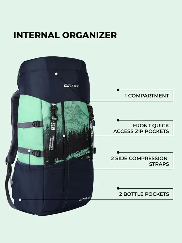 Gear Alphamount 45 50L (Navy Blue-Green) - Image 3