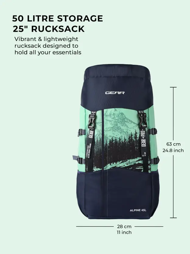 Gear Alphamount 45 50L (Navy Blue-Green) - Image 4