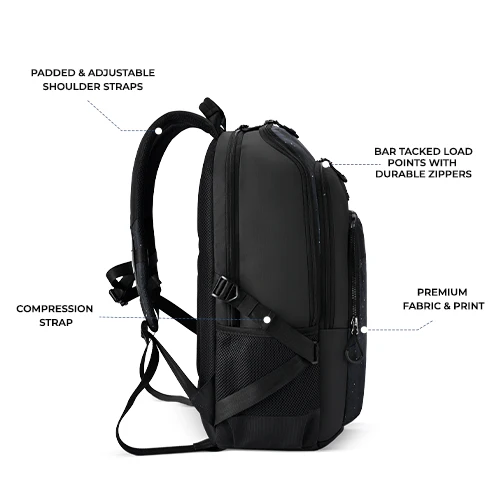 Art Astronaut Backpack 19 Inch (Black-Grey) - Image 7