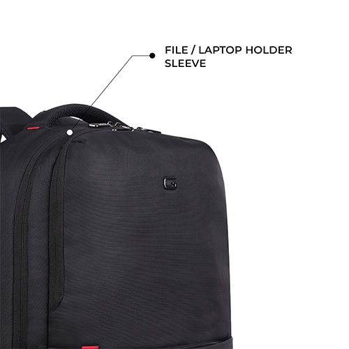 Gear Suave Business 17.5"/20L Medium Water Resistant Anti-Theft Laptop Backpack/Office Bag/Casual Bag/Travel Backpack For Men/Women (Black) - Image 6