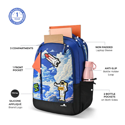 Astro Cab Backpack 17 Inch (Blue-Black) - Image 2