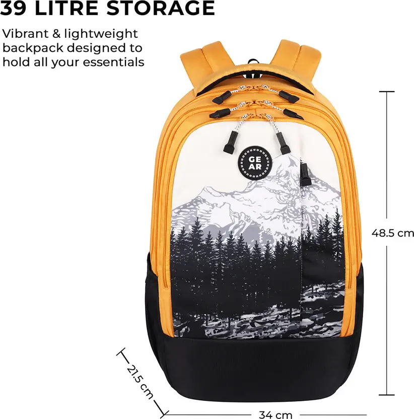Alpine Backpack 19″ Boys (Yellow Black) - Image 3