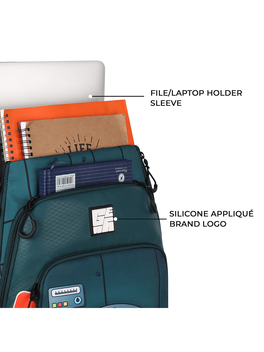 Astronomer 19”/37L School backpack (Green - Green) - Image 4
