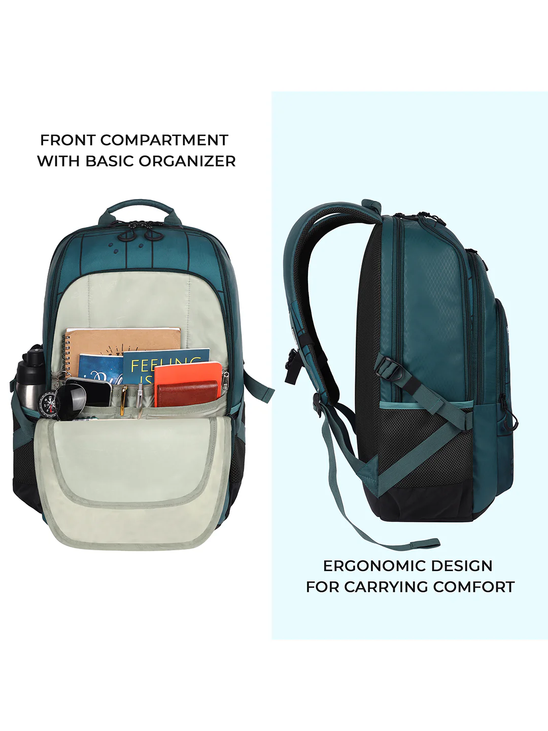 Astronomer 19”/37L School backpack (Green - Green) - Image 5