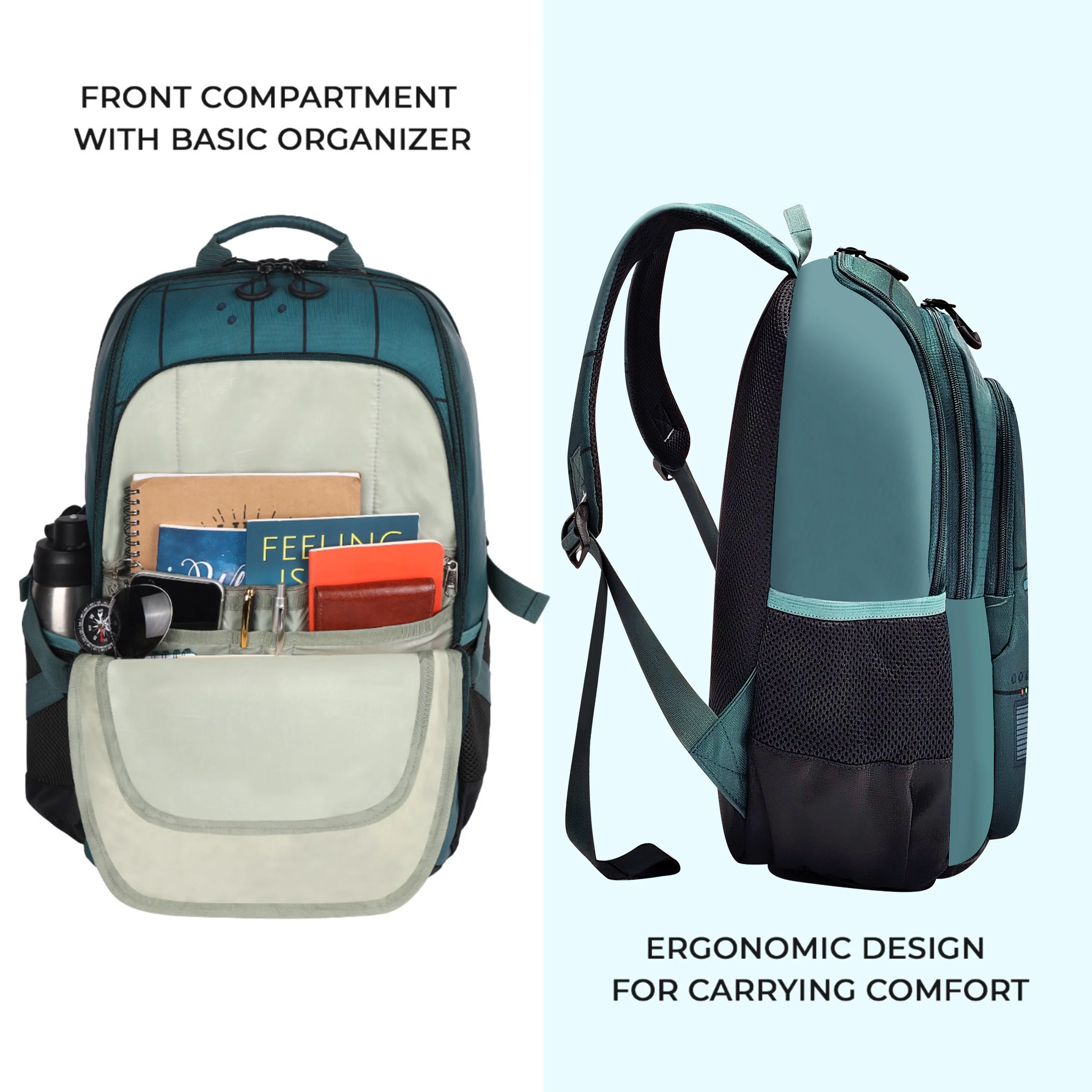 Astronomer 15”/18L School backpack (Green - Green) - Image 4