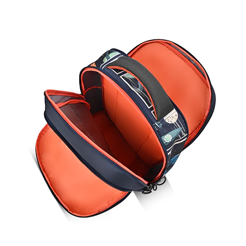 Astronomical Stamp Backpack 19 Inch (Navy-Orange) - Image 5
