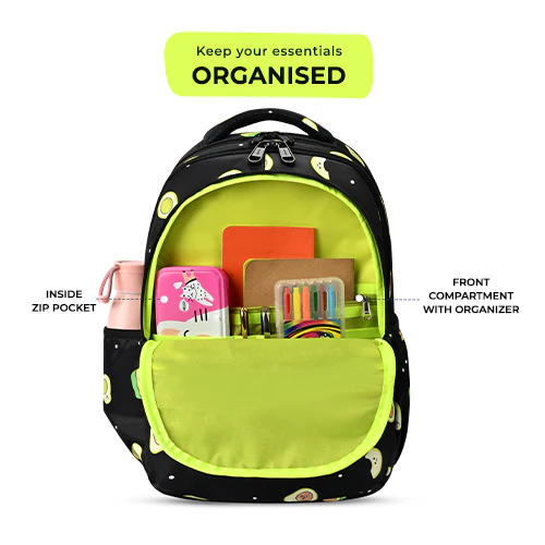 Avocado Backpack 17 Inch (Black-Green) - Image 4