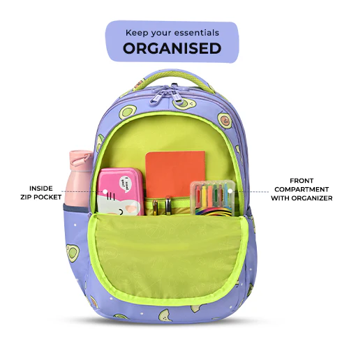 Avocado Backpack 17 Inch (Purple-Green) - Image 3