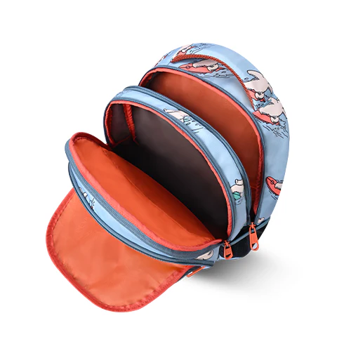 Bear Backpack 17 Inch (Sky Blue-Orange) - Image 6