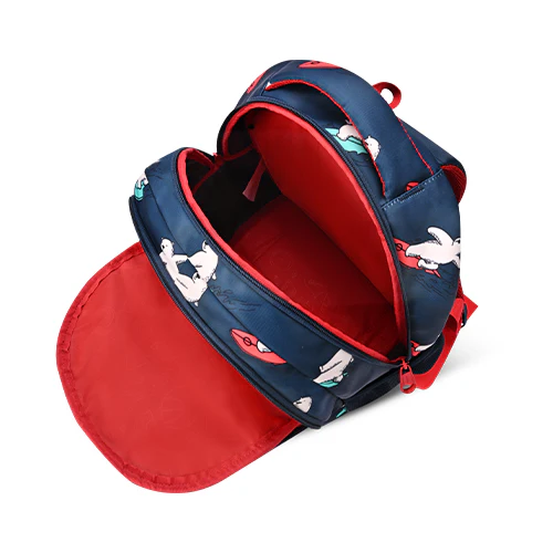 Bear Backpack 15 Inch (Navy-Red) - Image 3