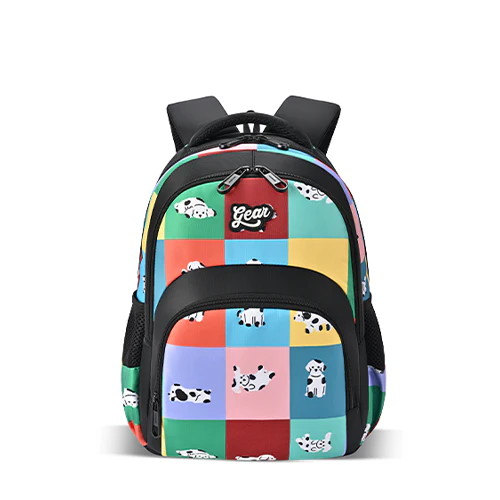 Puffy Backpack 15 Inch (Black-Green)