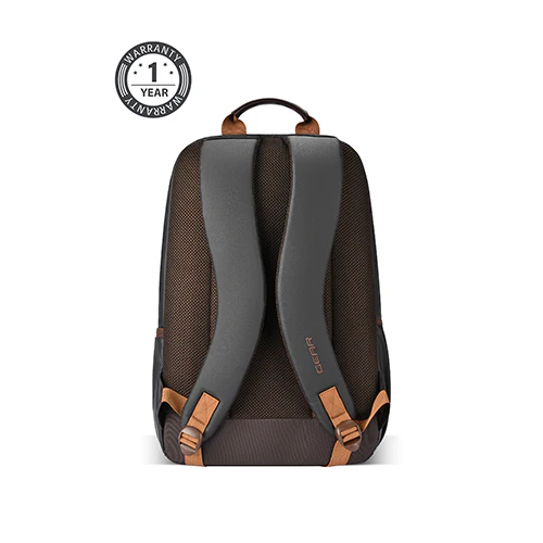 Gear Classic 4 Faux Leather (Without Antitheft) 19"/32L Large Water Resistant Laptop Backpack/Casual Backpack/Daypack/Travel Backpack/College Bag For Men/Women(Black - Brown) - Image 7