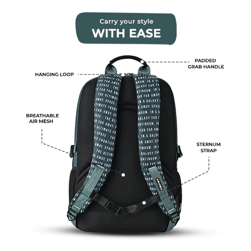 Cosmonaut Backpack 17 Inch (Green-White) - Image 5
