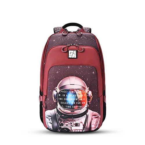 Cosmonaut Backpack 17 Inch (Maroon-White)