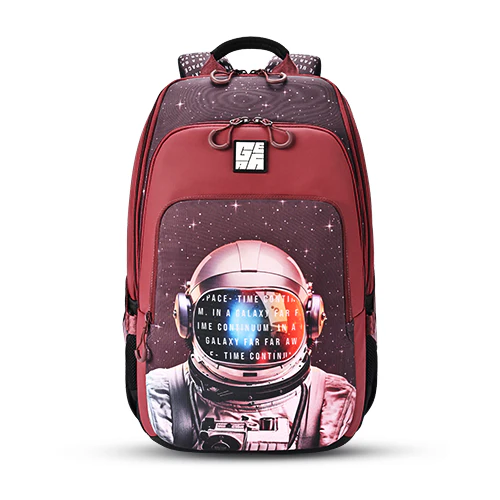 Cosmonaut Backpack 17 Inch (Maroon-White) - Image 5