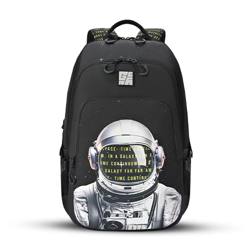 Cosmonaut Backpack 19 Inch (Black-White)