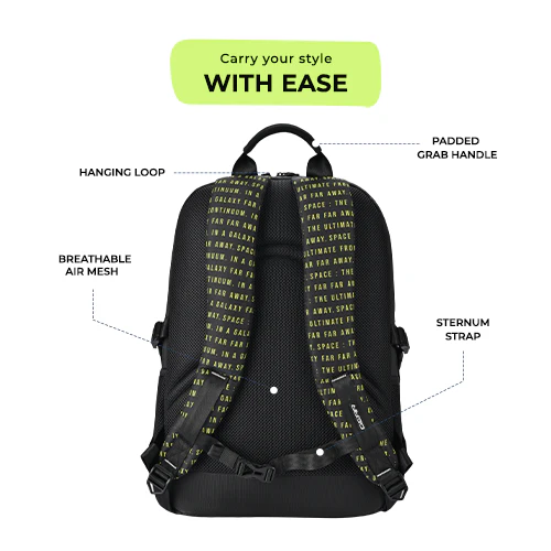 Cosmonaut Backpack 19 Inch (Black-White) - Image 6