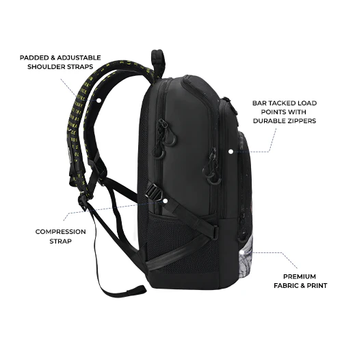 Cosmonaut Backpack 19 Inch (Black-White) - Image 7