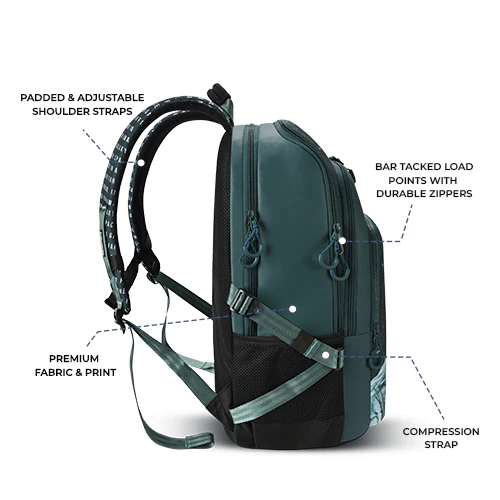 Cosmonaut Backpack 19 Inch (Green-White) - Image 7