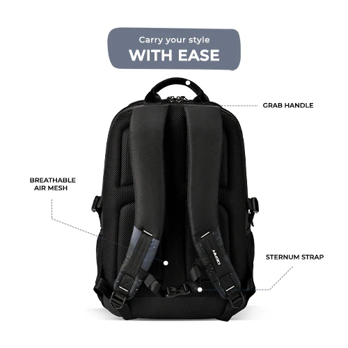 Art Astronaut Backpack 17 Inch (Black-Grey) - Image 5