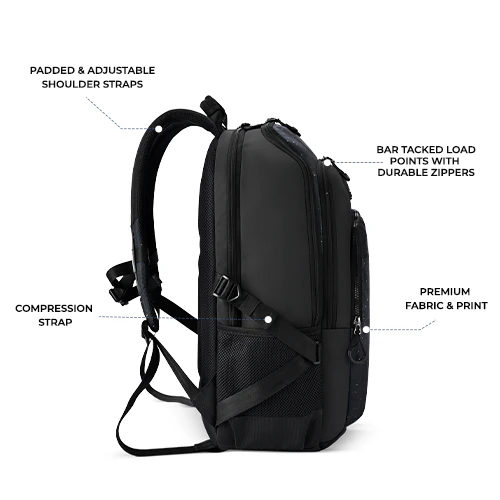 Art Astronaut Backpack 17 Inch (Black-Grey) - Image 6