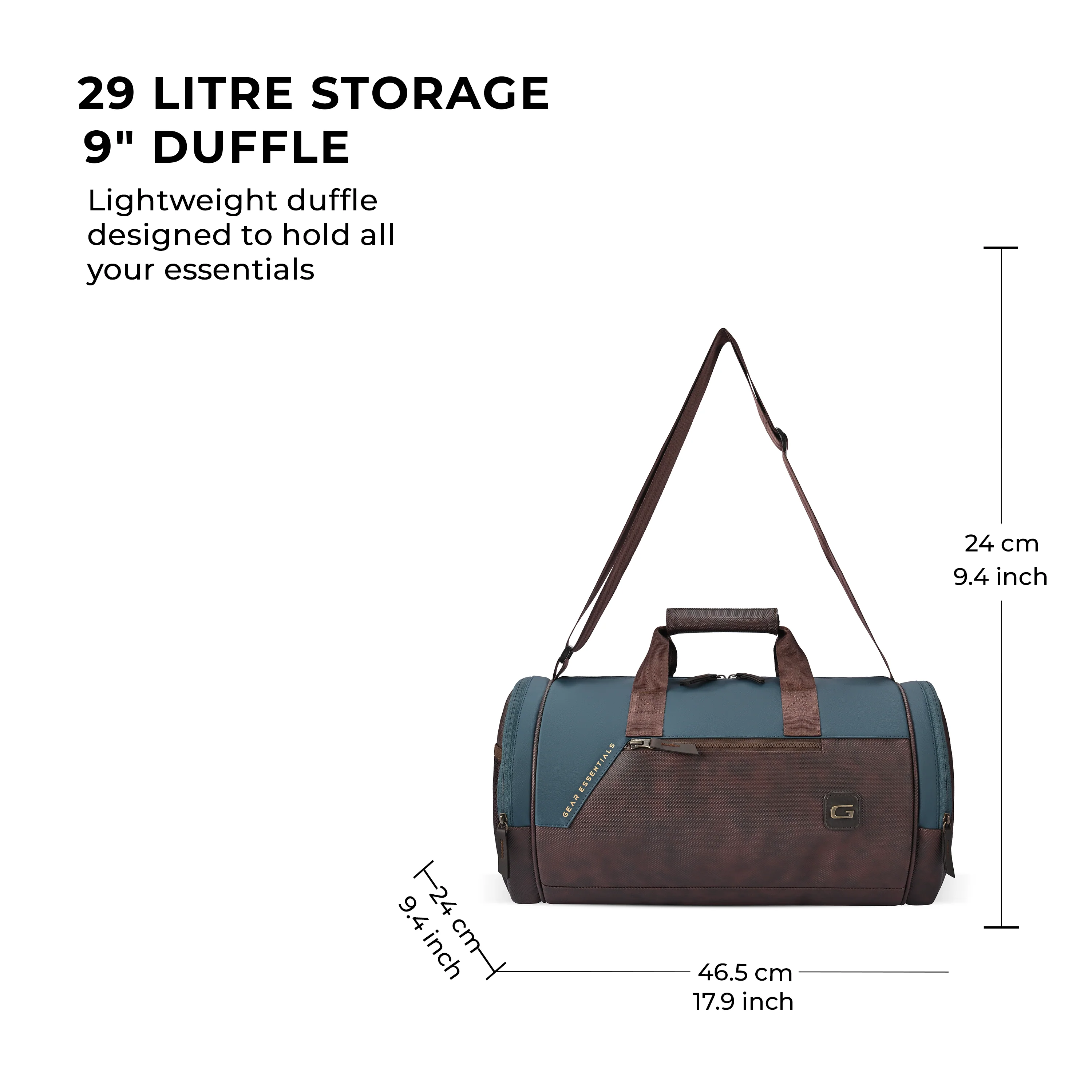 Cross Training Faux Leather Duffel (Teal Brown) - Image 4