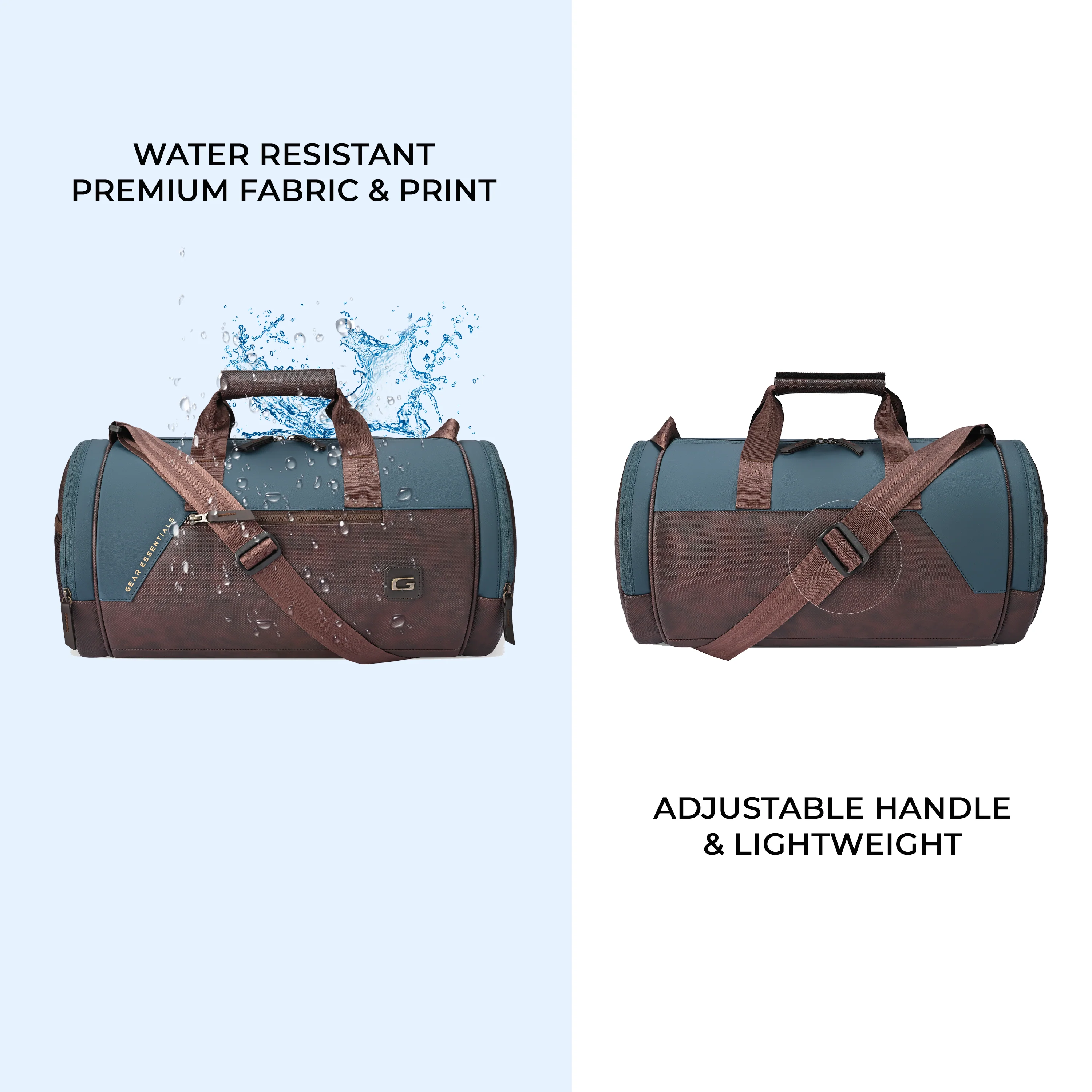 Cross Training Faux Leather Duffel (Teal Brown) - Image 7