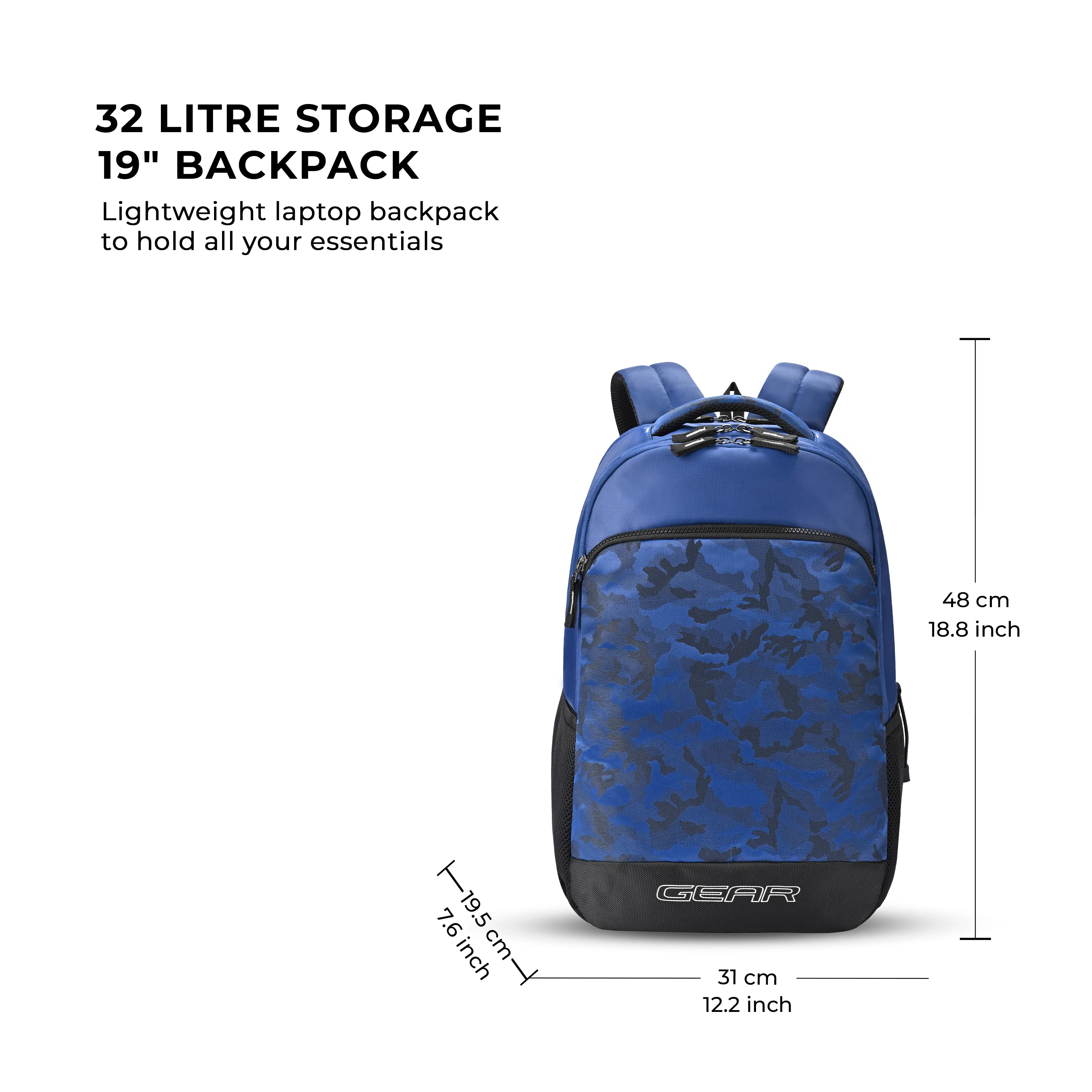 MARINER RAINCOVER BACKPACK 32L (BLUE-BLACK) - Image 3