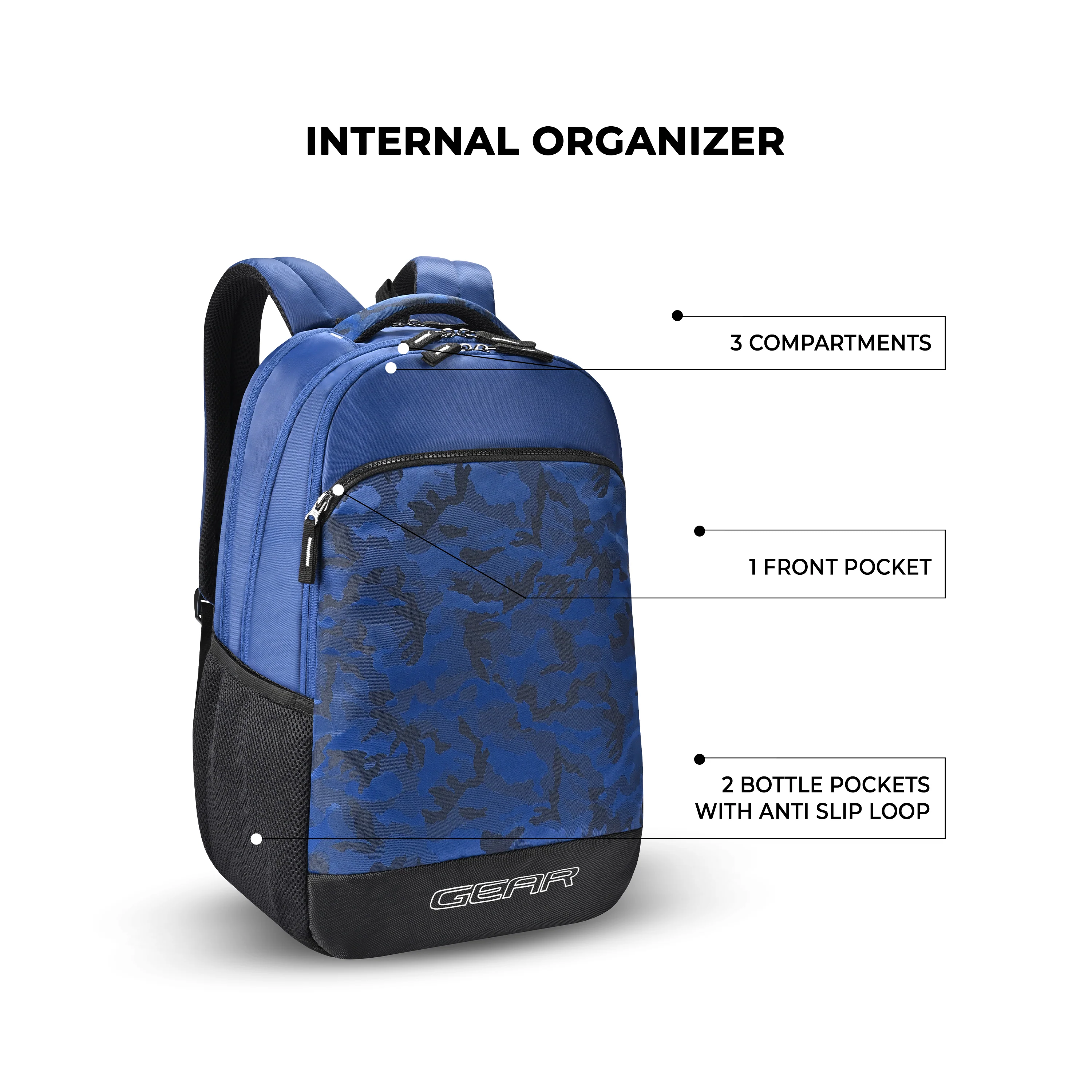 MARINER RAINCOVER BACKPACK 32L (BLUE-BLACK) - Image 4