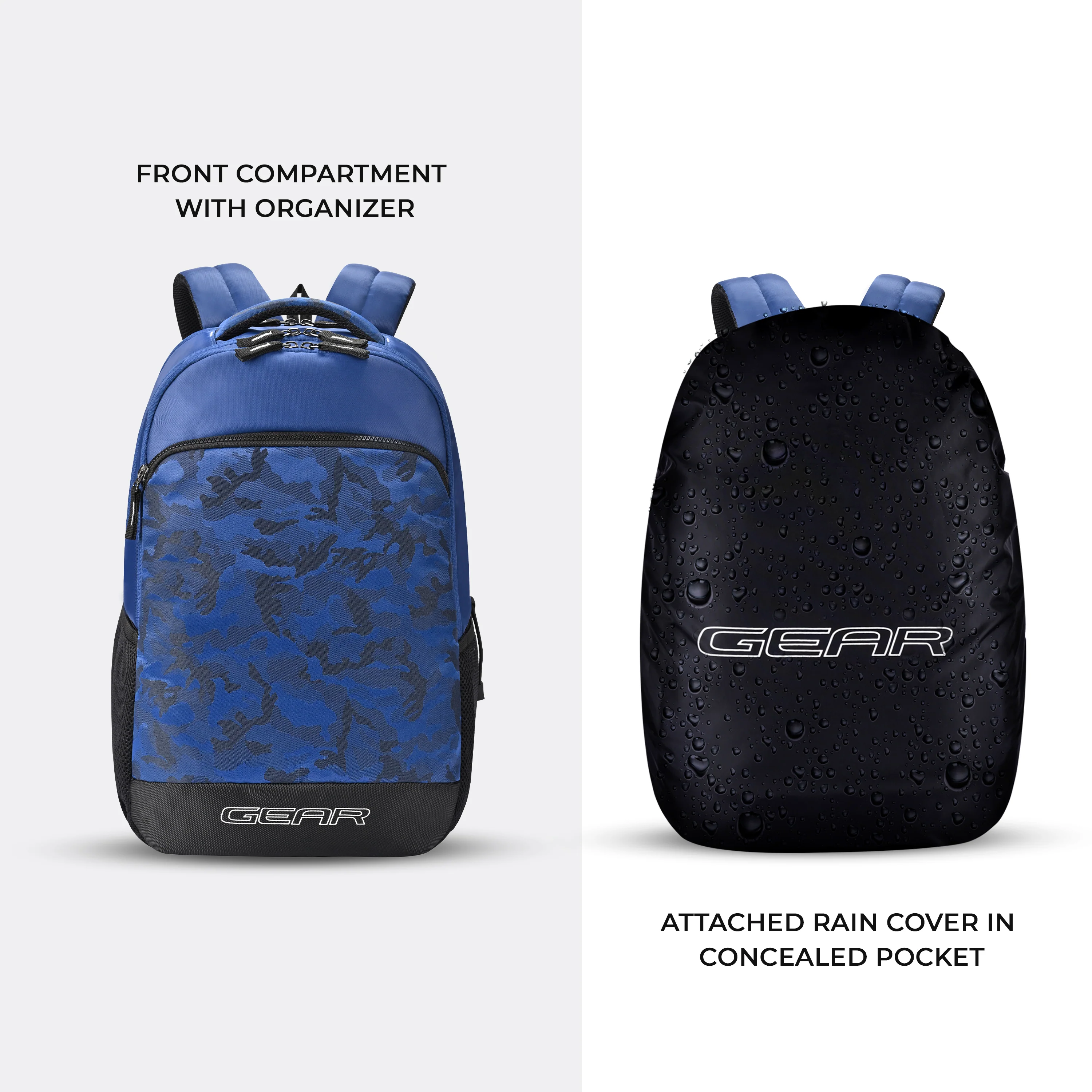 MARINER RAINCOVER BACKPACK 32L (BLUE-BLACK) - Image 5
