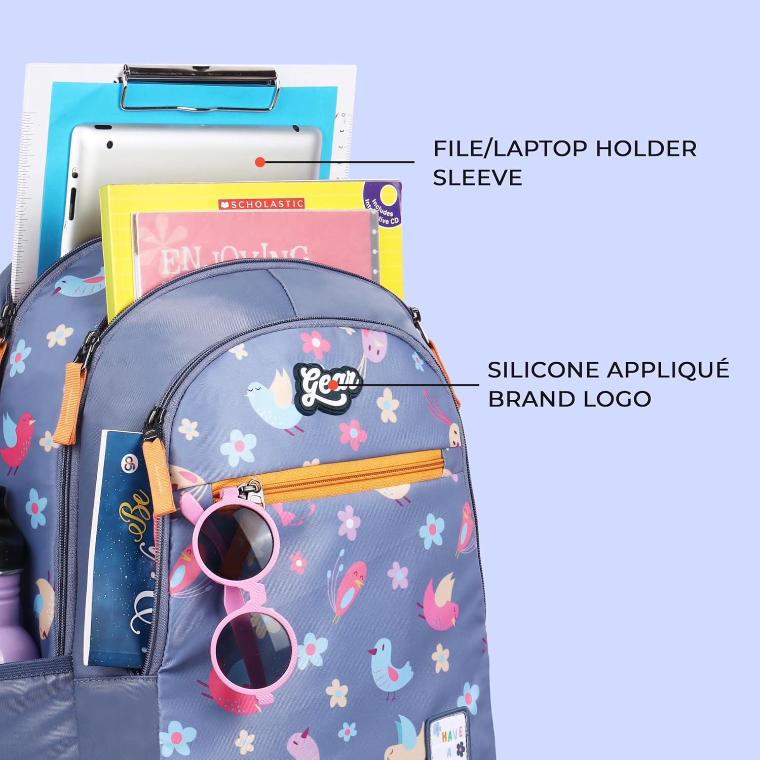 Birdie Backpack 17″ (Blue) - Image 7