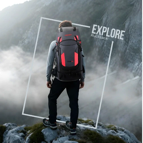 EXPLORE RUCKSACK 75L (GREY-RED) - Image 2