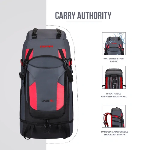 EXPLORE RUCKSACK 75L (GREY-RED) - Image 5