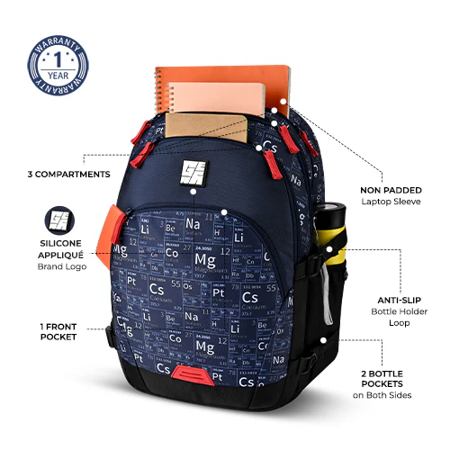 Educator Backpack 17 Inch (Navy-Red) - Image 3