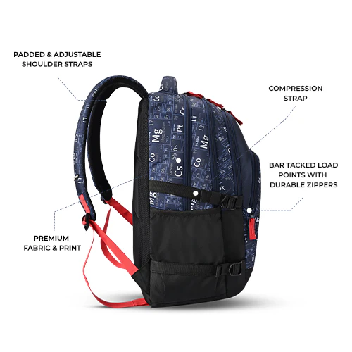 Educator Backpack 17 Inch (Navy-Red) - Image 7