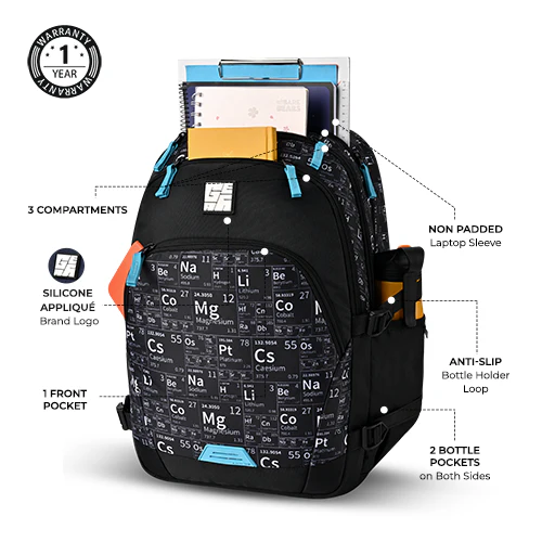 Educator Backpack 19 Inch (Black-Blue) - Image 3