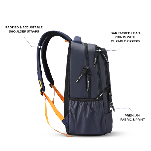 Fiction 1 Backpack 17 Inch (Navy-Yellow) - Image 7