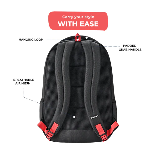 Fiction 1 Backpack 17 Inch (Black-Red) - Image 6
