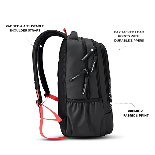 Fiction 1 Backpack 17 Inch (Black-Red) - Image 7