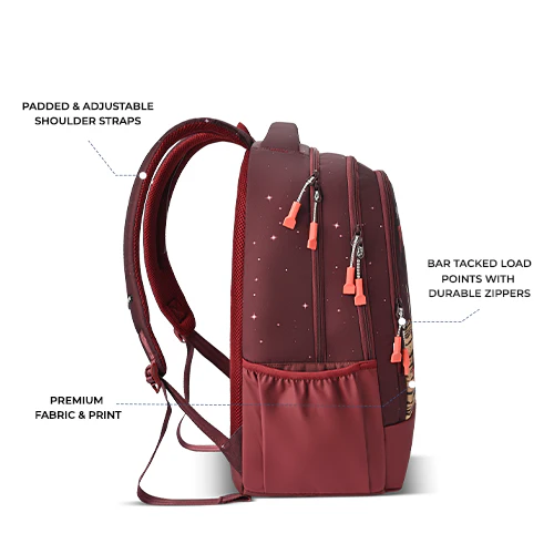 Fiction 2 Backpack 17 Inch (Maroon-Orange) - Image 6