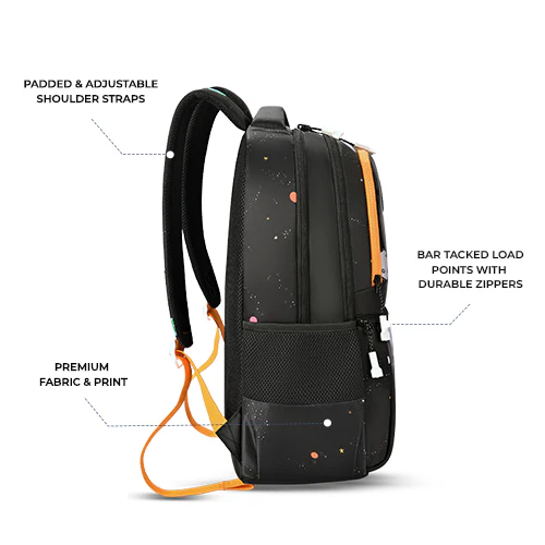 Floating Astronaut Backpack 17 Inch (Black-Yellow) - Image 3