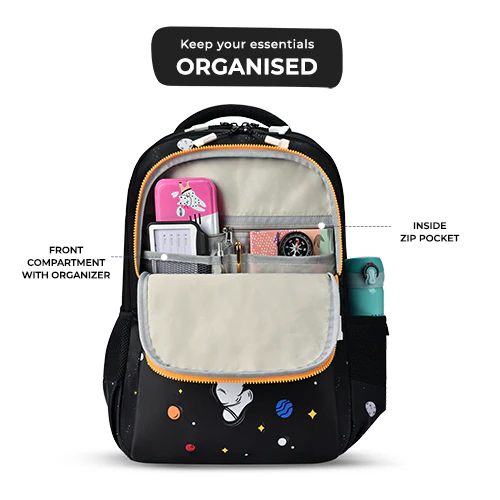 Floating Astronaut Backpack 19 Inch (Black-Yellow) - Image 5