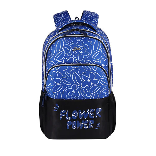Flower Power Backpack 19″ Girls (Navy Black)