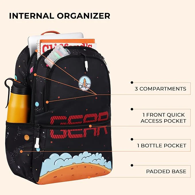 Galaxy Backpack 19″ Boys (Black Blue) - Image 4