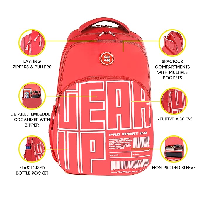 Gear Arise 40L School/College Backpack (Pink) - Image 7