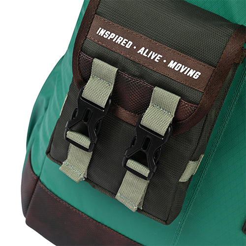 Hipster 31L anti theft water resistant backpack (Green-Brown) - Image 4