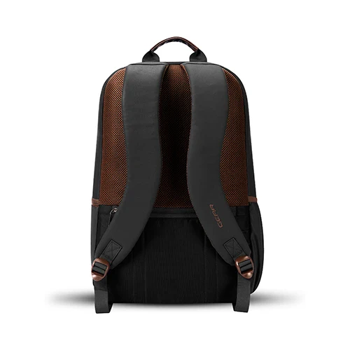 Gear Classic 6 18"/31L Antitheft Large Faux Leather Water Resistant Laptop backpack/Laptop backpack/Casual Backpack/Daypack/Travel Backpack/College Bag For Men/Women(Black-Brown) - Image 3
