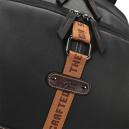 Gear Classic 6 18"/31L Antitheft Large Faux Leather Water Resistant Laptop backpack/Laptop backpack/Casual Backpack/Daypack/Travel Backpack/College Bag For Men/Women(Black-Brown) - Image 5