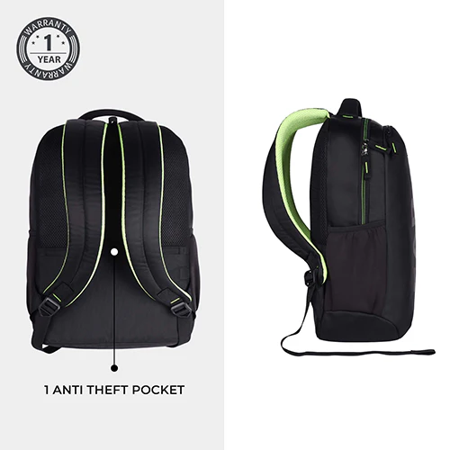 Gear Parker 17"/23L Medium Water Resistant Anti Theft Laptop Bag/Casual Bag/Office Bag/Travel Backpack for Men/Women (Black) - Image 5
